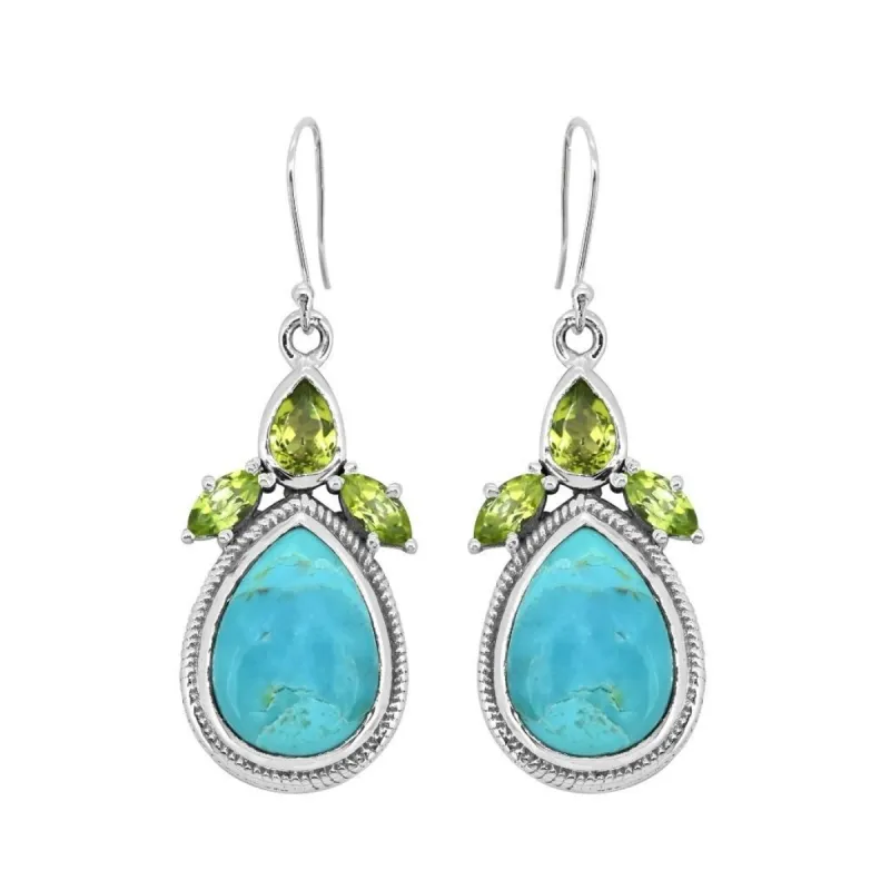 YS Gems Sterling Silver Blue Mohave Turquoise Gemstone Earring - 0.55 x 1.69 sold by Zulily