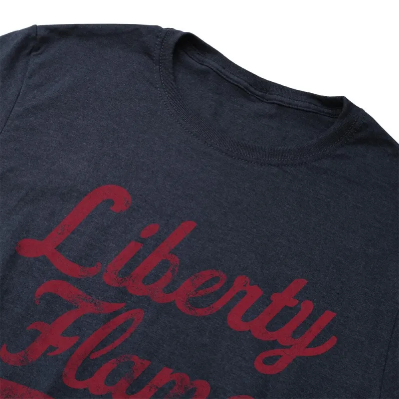 Liberty University Spirit Collection Sabre Unisex Adult Heathered Premium T Shirt,Navy sold by Zulily