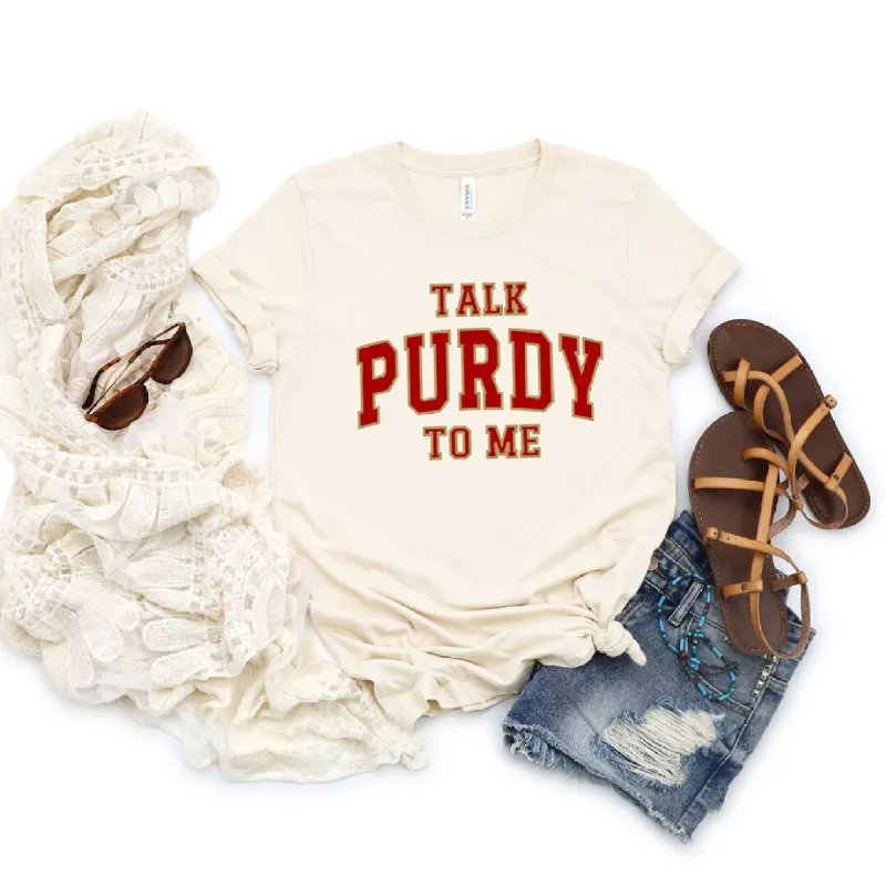 Varsity Talk Purdy To Me Short Sleeve Crewnneck Tee sold by Zulily