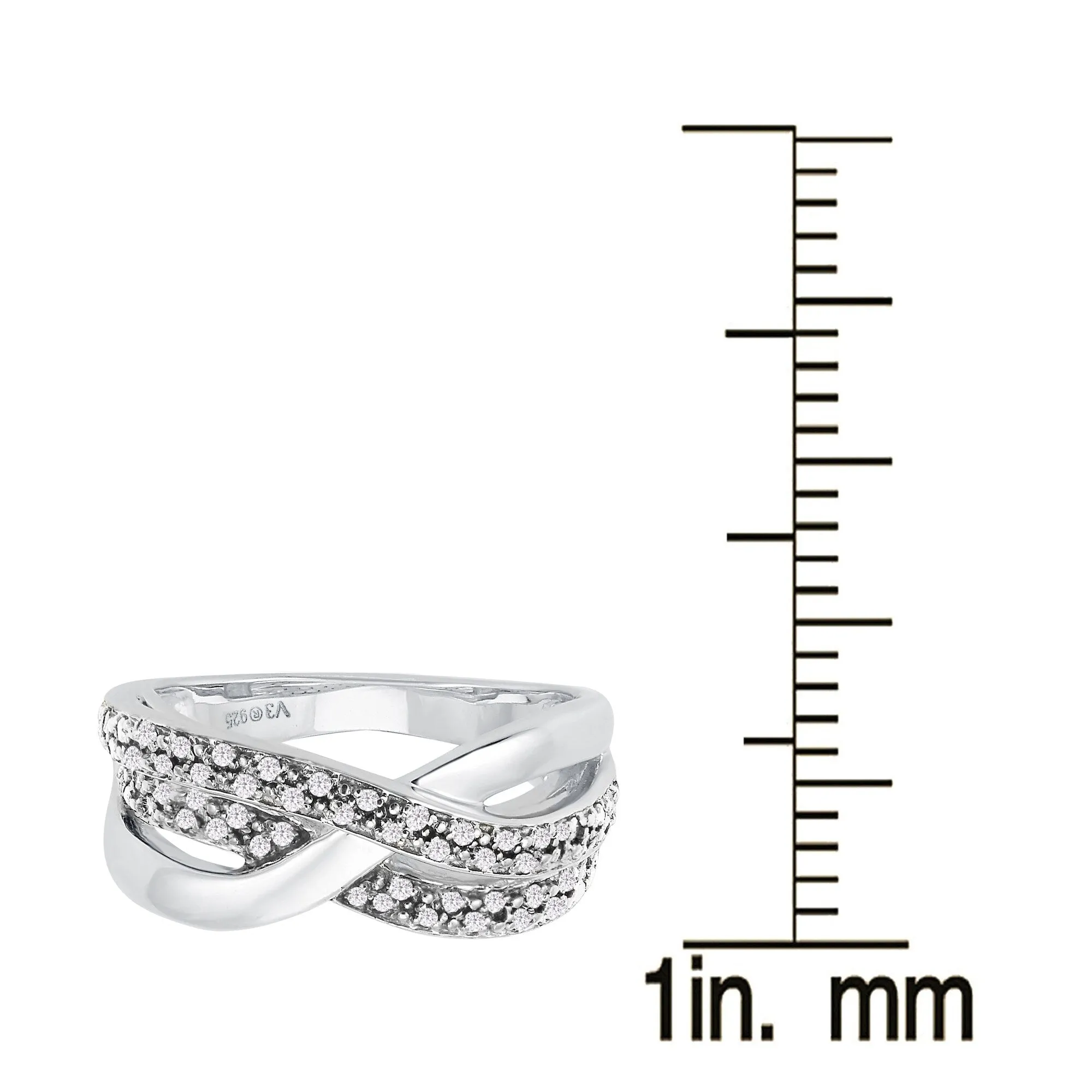 Sterling Silver with Natural White Diamond Promise Ring sold by Zulily product image thumbnail 3