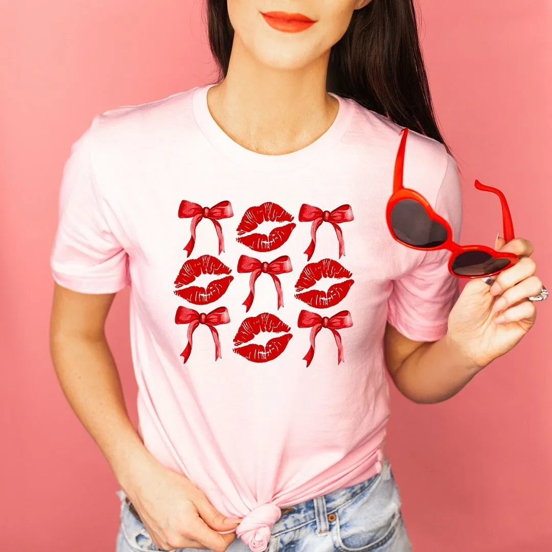 Lips Coquette Bow Chart Short Sleeve Crewnneck Tee sold by Zulily product image thumbnail 4