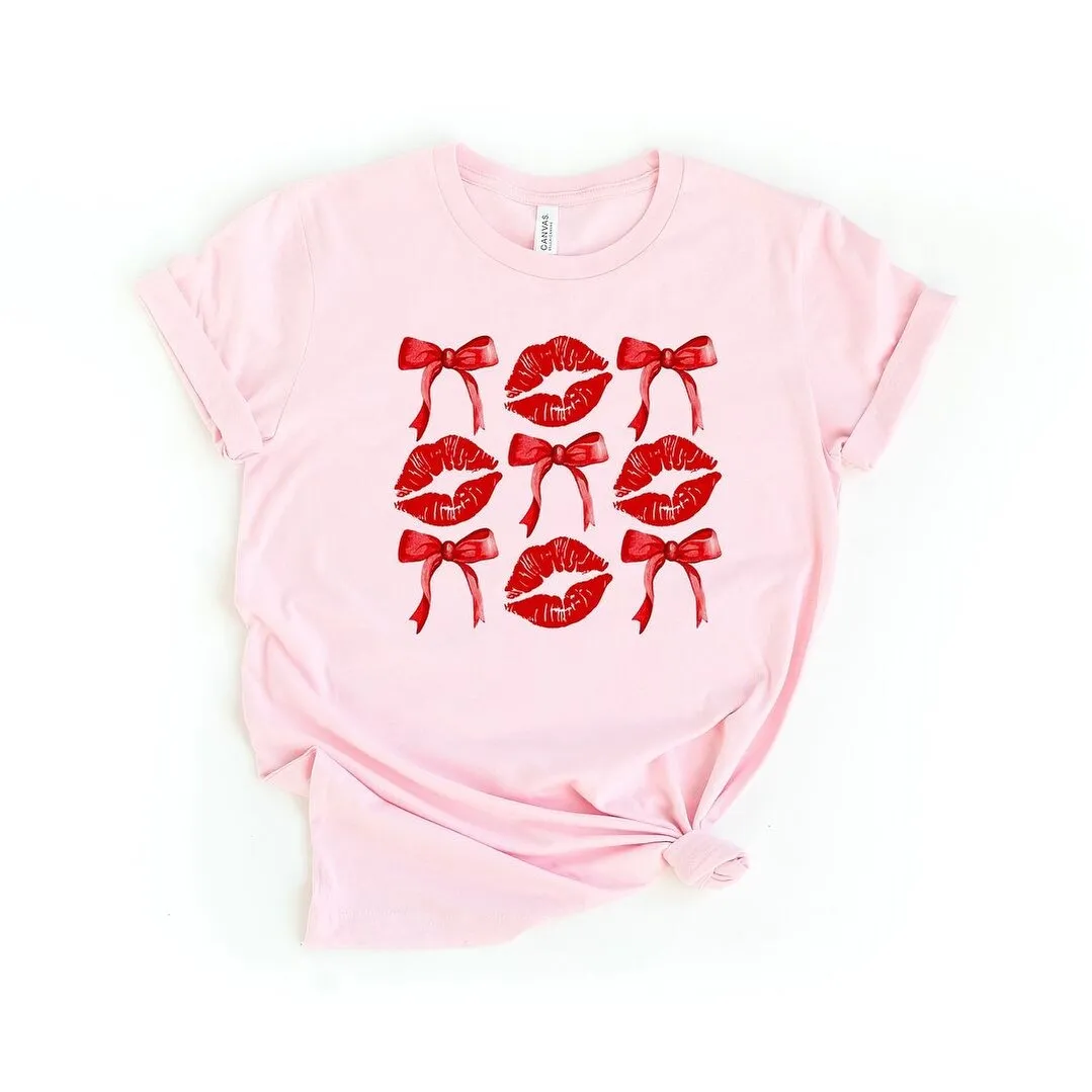 Lips Coquette Bow Chart Short Sleeve Crewnneck Tee sold by Zulily product image thumbnail 2
