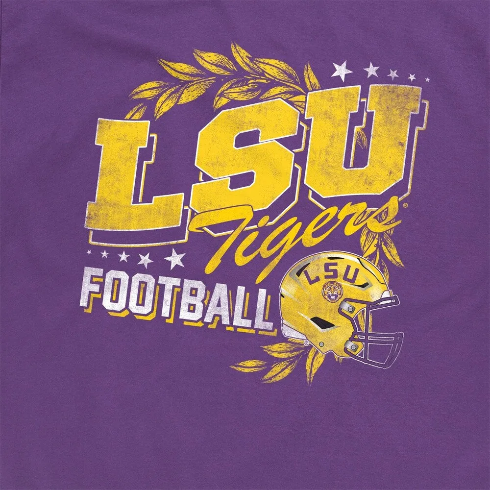 Louisiana State University Spirit Collection Football Helmet Laurels Unisex Adult Premium T Shirt,Purple sold by Zulily product image thumbnail 3