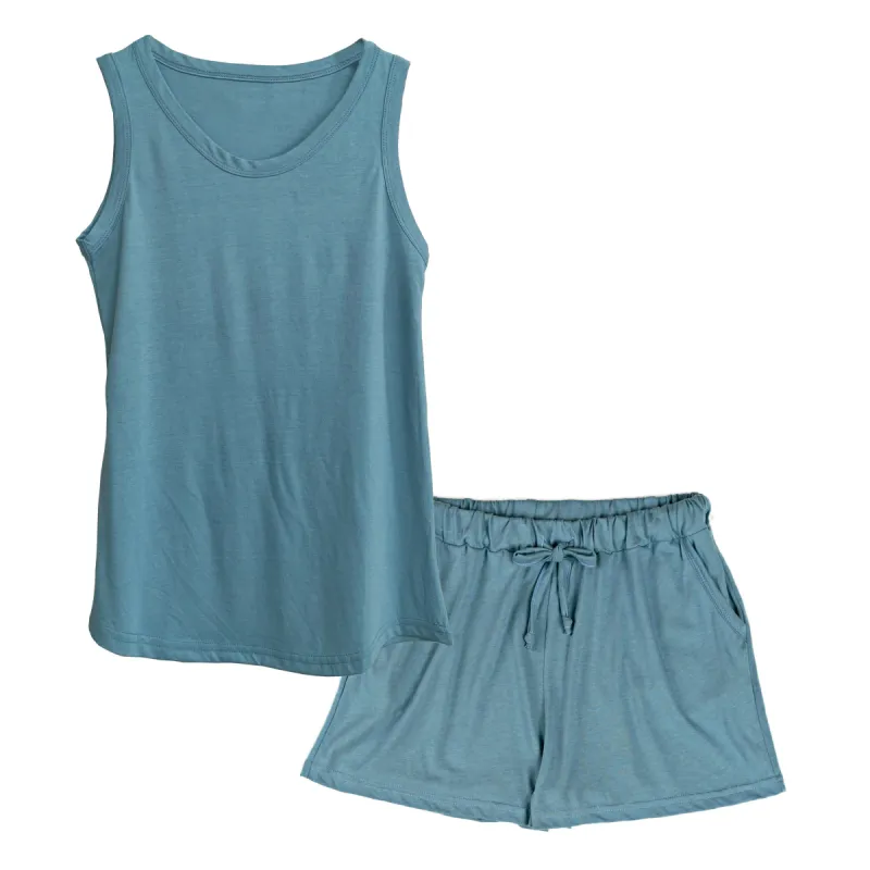 Azure 'Sun' Women's Modal/Cotton Flowy Tank & PJ Shorts Set sold by Zulily