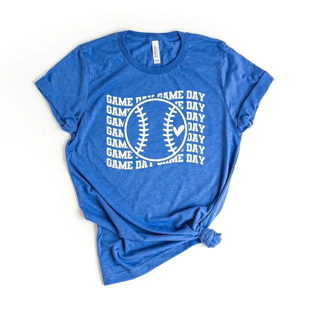 Baseball Game Day Stacked Short Sleeve Crewnneck Tee sold by Zulily product image thumbnail 2
