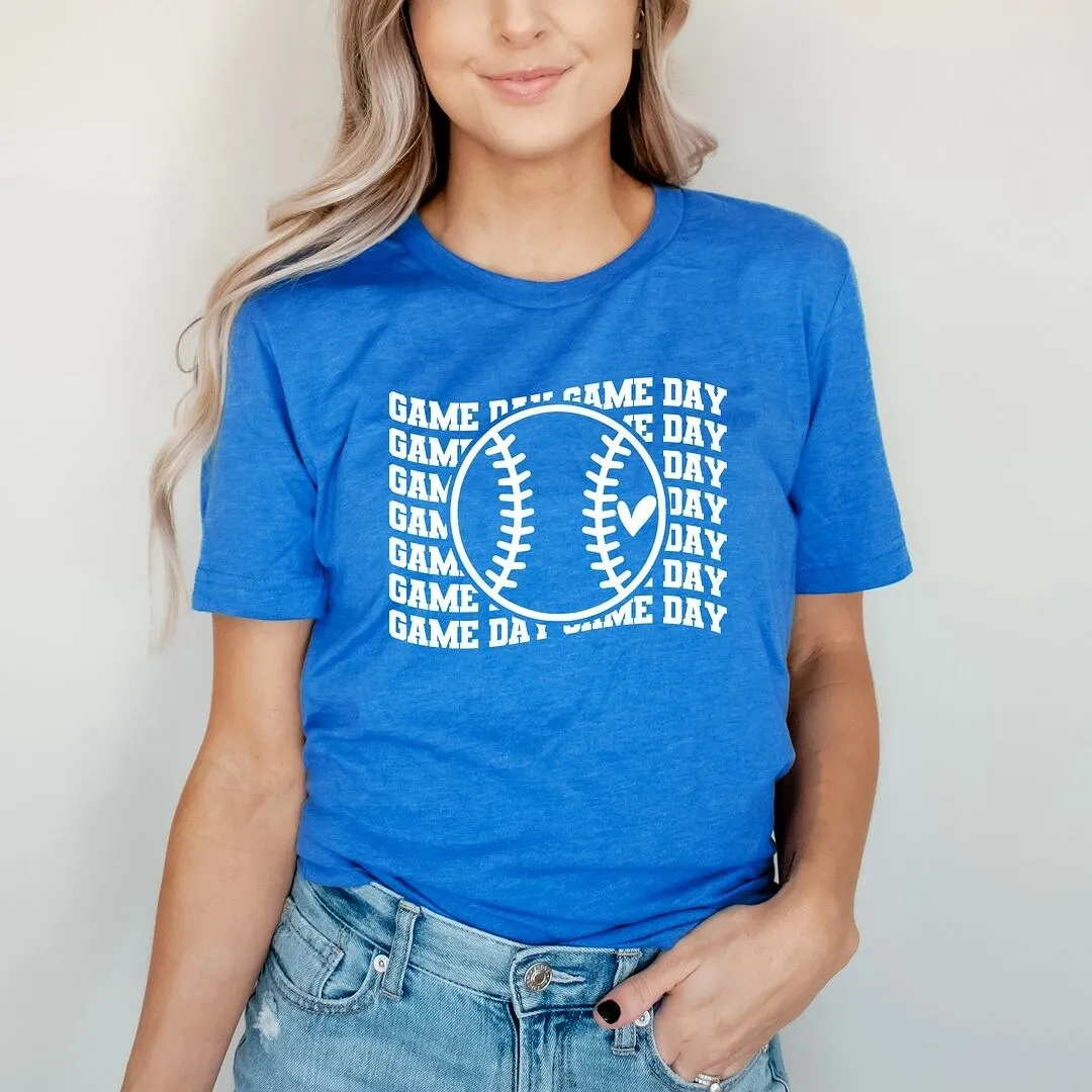 Baseball Game Day Stacked Short Sleeve Crewnneck Tee sold by Zulily product image thumbnail 3