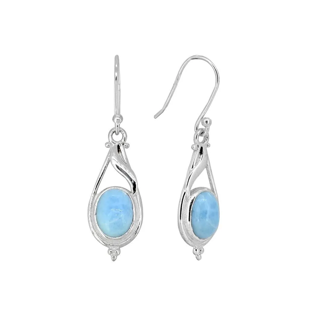 YS Gems Sterling Silver Larimar Gemstone Earring - 0.39 x 1.5 sold by Zulily product image thumbnail 2