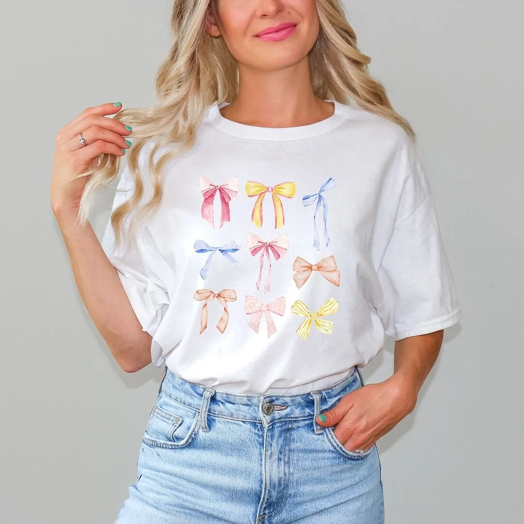 Coquette Bow Chart Short Sleeve Crewnneck Tee sold by Zulily product image thumbnail 4