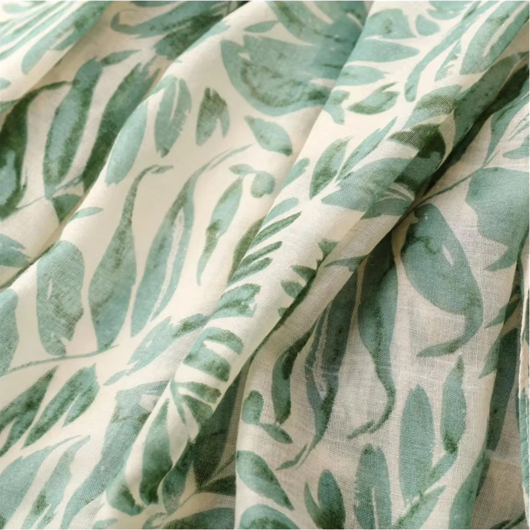 Tropical Leaf Print Scarf with Tassels sold by Zulily product image thumbnail 5