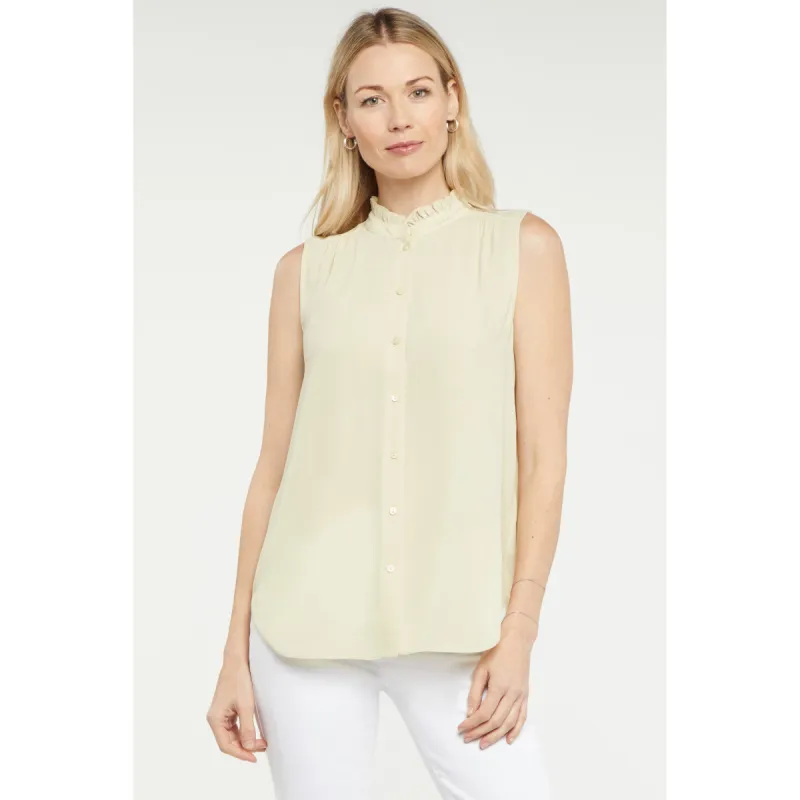 Ladies-Slvls Ruffle Neck Blouse sold by Zulily