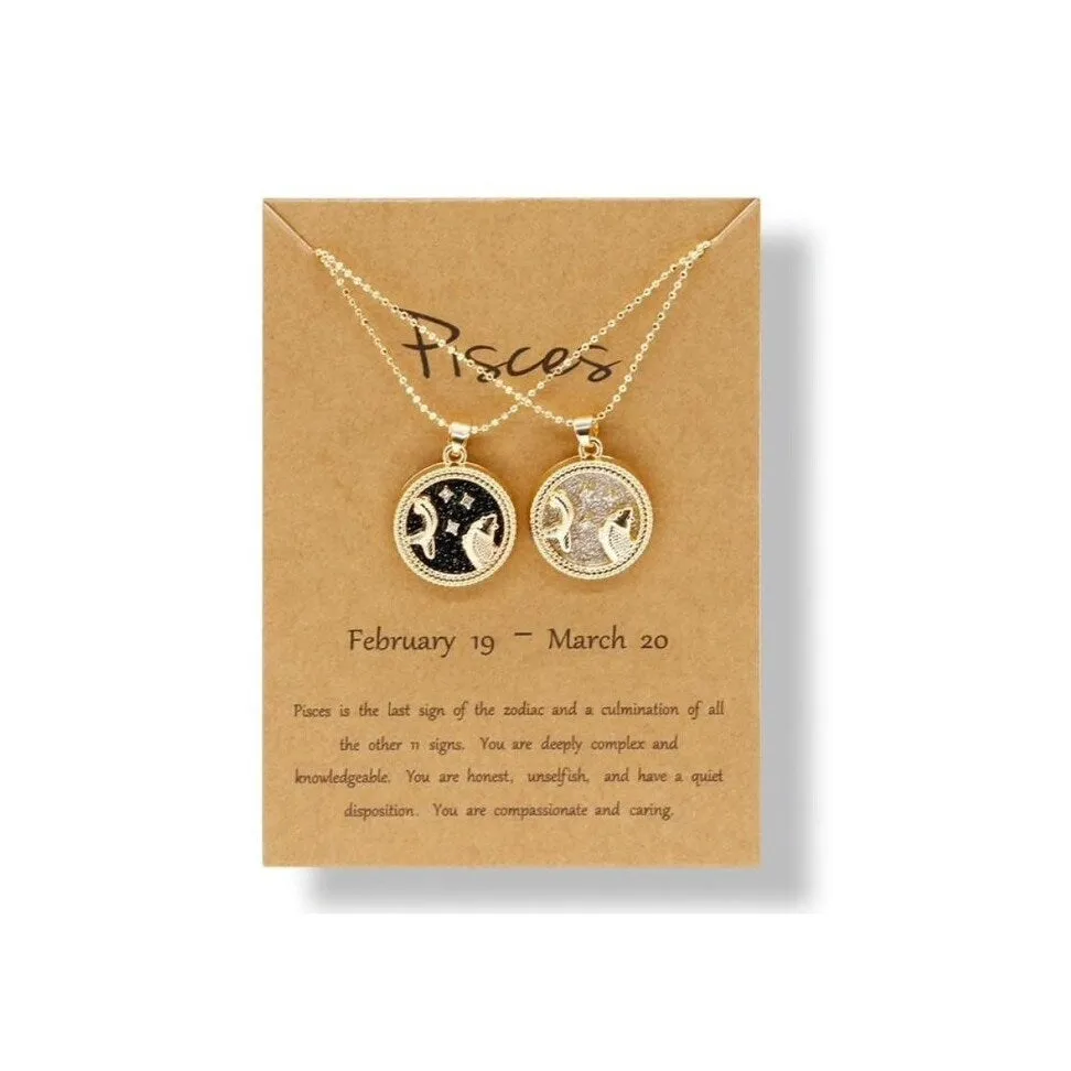 Crystal & 18K Goldtone Plated Zodiac Circular Set of 2 Pendant Necklaces sold by Zulily product image thumbnail 5