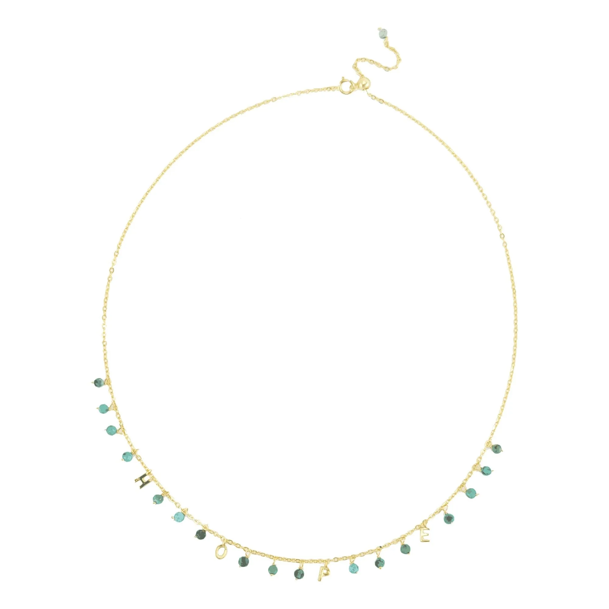 Gold Over Sterling Silver with Natural Turquoise Hope Personalized Necklace 18" Chain sold by Zulily product image thumbnail 2