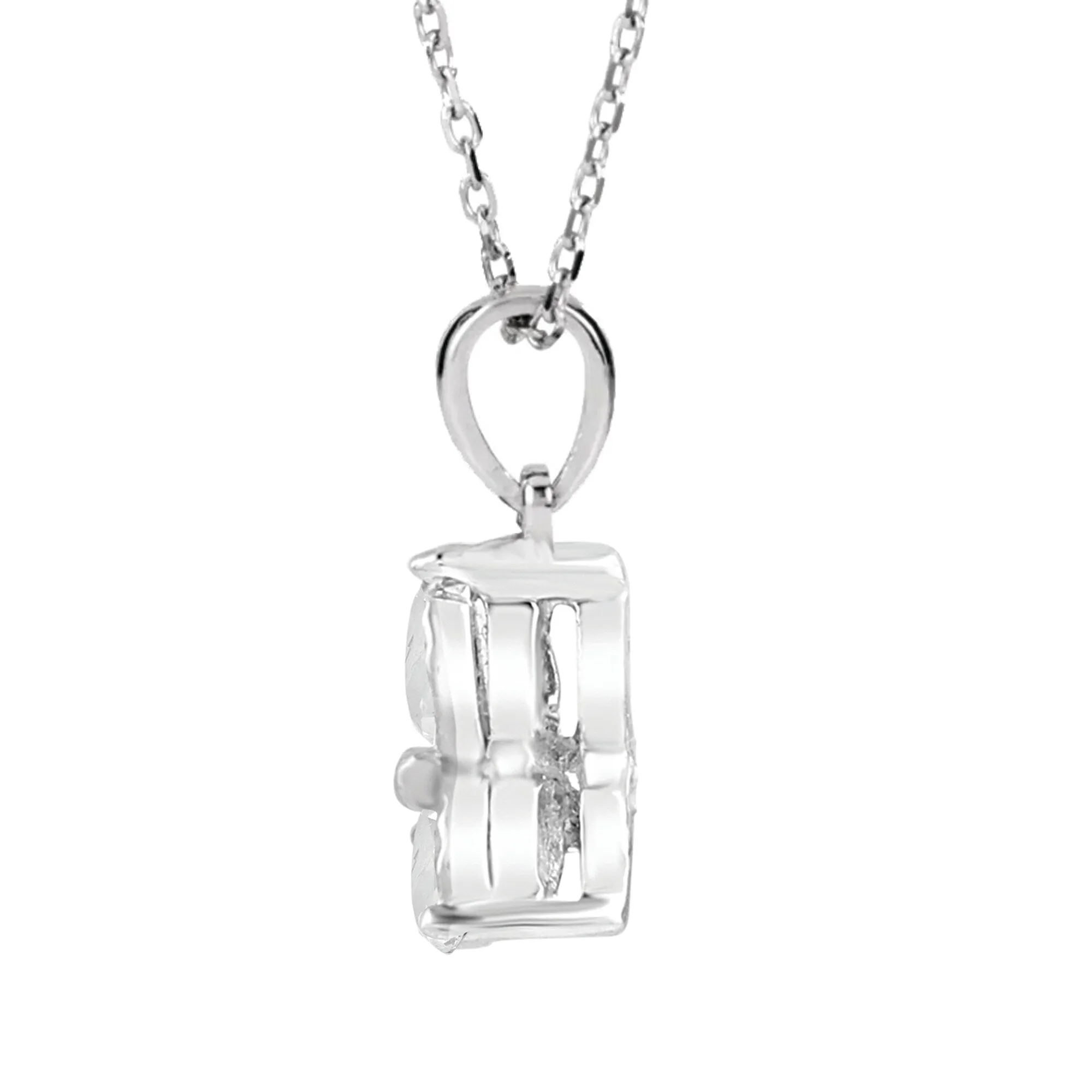 Sterling Silver 0.20CT Real White Diamond 3- Stone Pendant sold by Zulily product image thumbnail 2