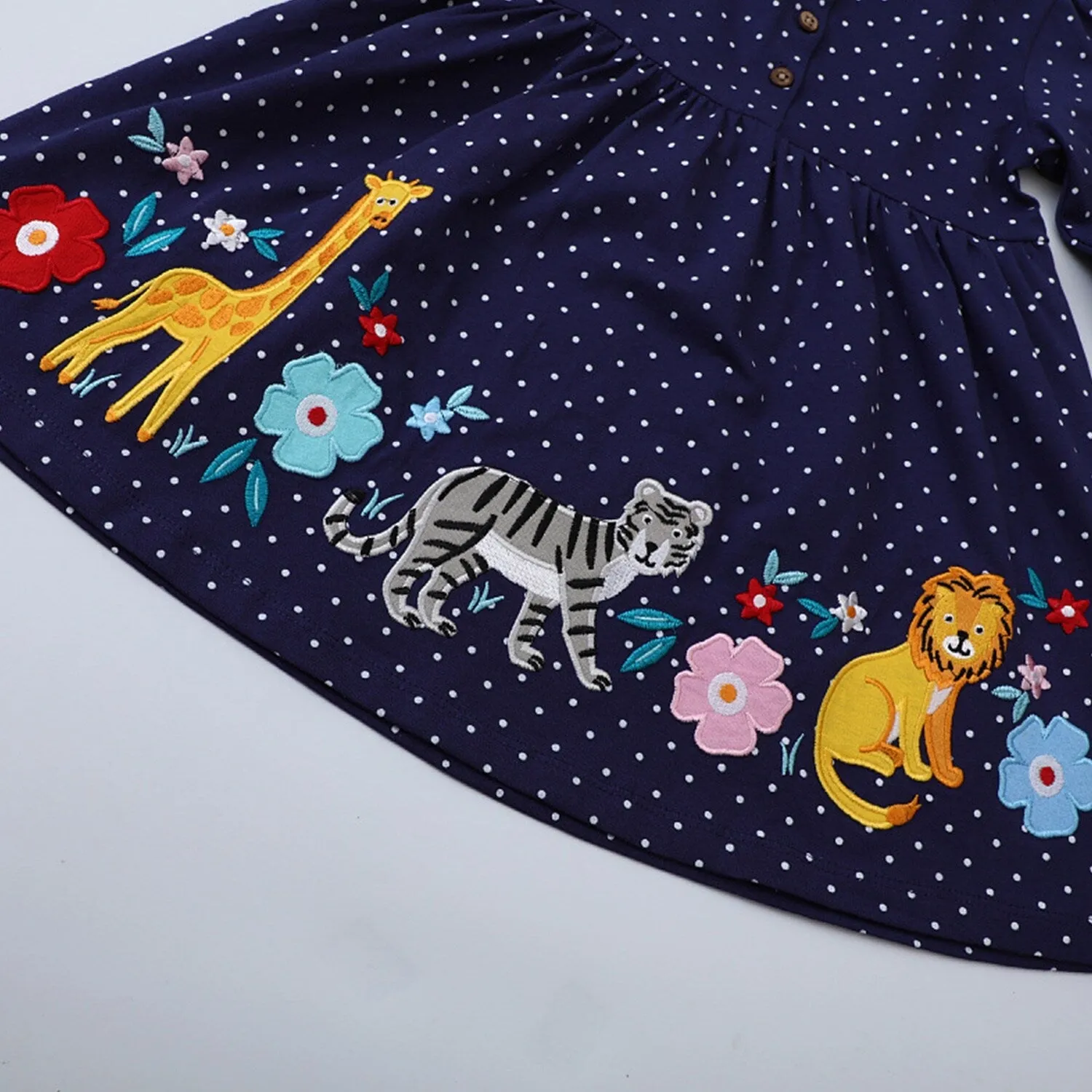 Navy Animals Long-Sleeve A-line Dress sold by Zulily product image thumbnail 2