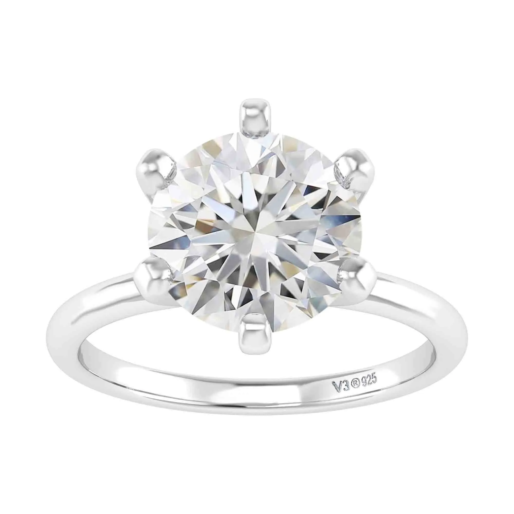Lab Grown Diamond Solitaire Ring in Sterling Silver sold by Zulily product image thumbnail 2