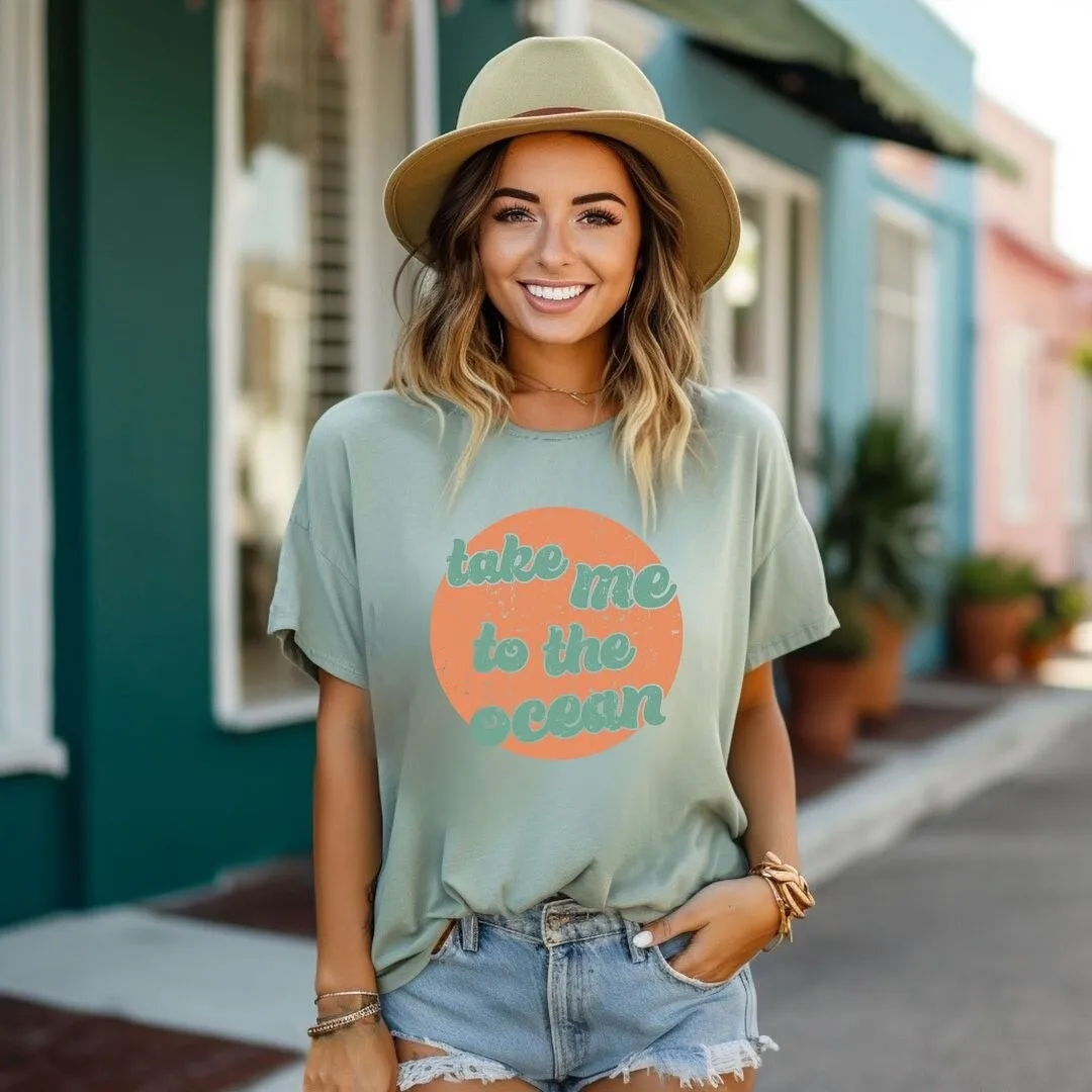 Take Me To The Ocean Circle Short Sleeve Crewnneck Tee sold by Zulily product image thumbnail 3
