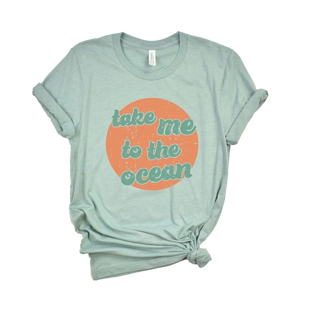 Take Me To The Ocean Circle Short Sleeve Crewnneck Tee sold by Zulily product image thumbnail 2
