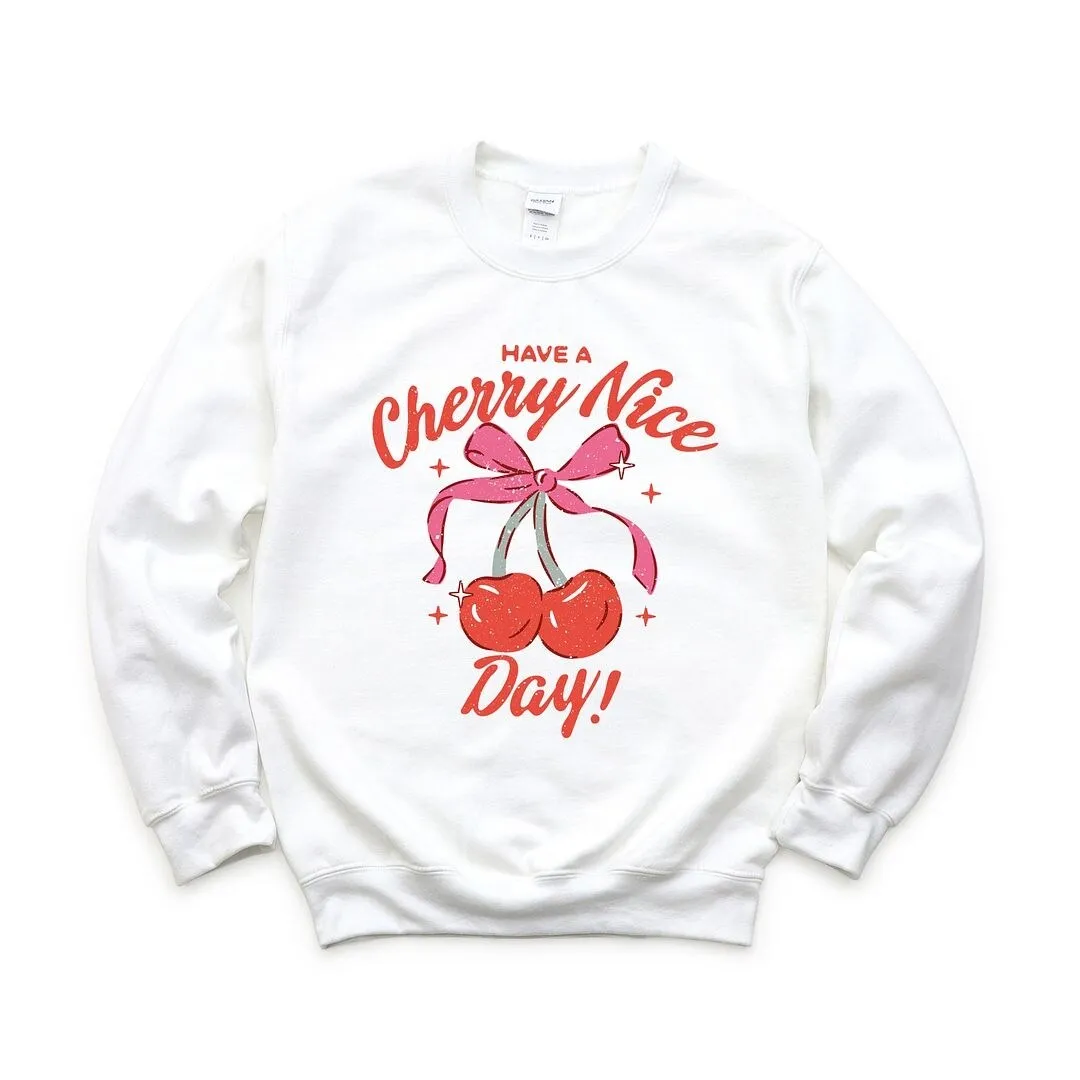 Coquette Cherry Nice Day Graphic Sweatshirt sold by Zulily product image thumbnail 2