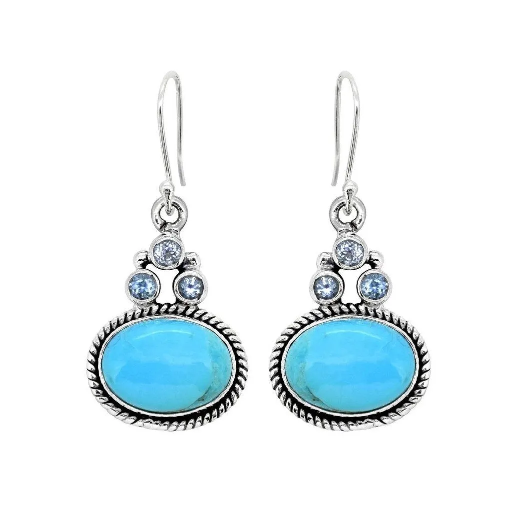 YS Gems Sterling Silver Blue Mohave Turquoise Gemstone Earring - 0.67 x 1.38 sold by Zulily product image thumbnail 2
