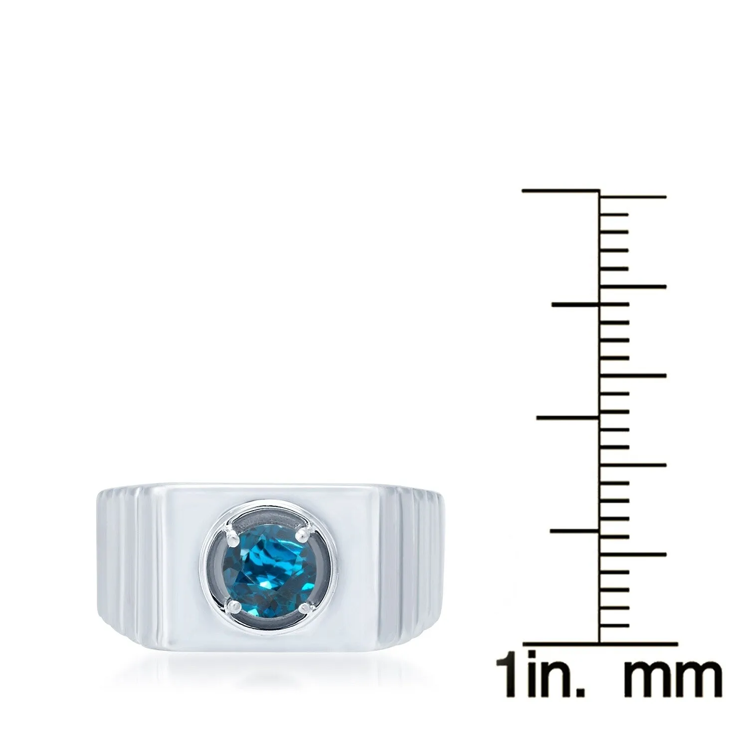 Sterling Silver with Natural London Blue Topaz Solitaire Ring sold by Zulily product image thumbnail 2