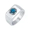 Sterling Silver with Natural London Blue Topaz Solitaire Ring sold by Zulily