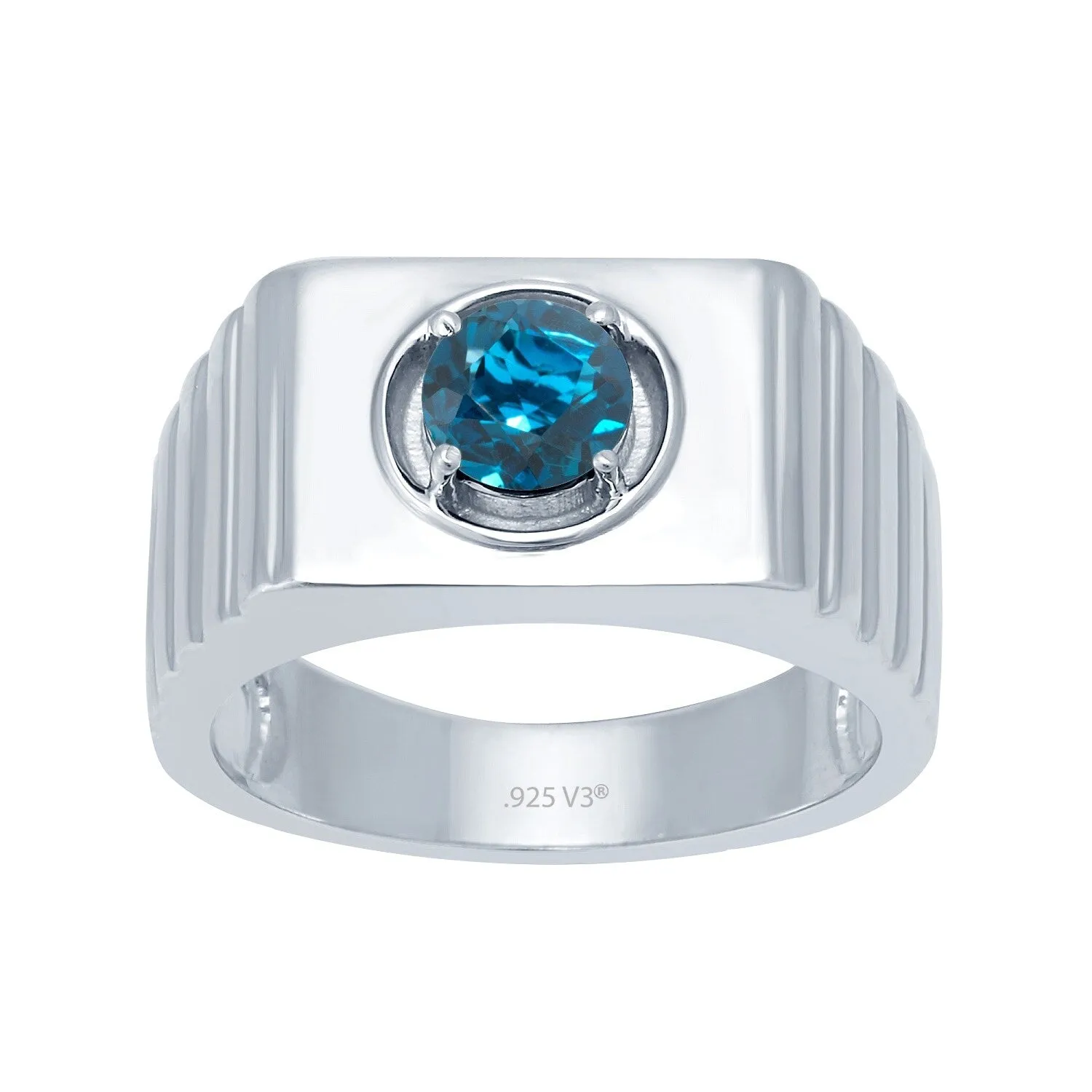 Sterling Silver with Natural London Blue Topaz Solitaire Ring sold by Zulily