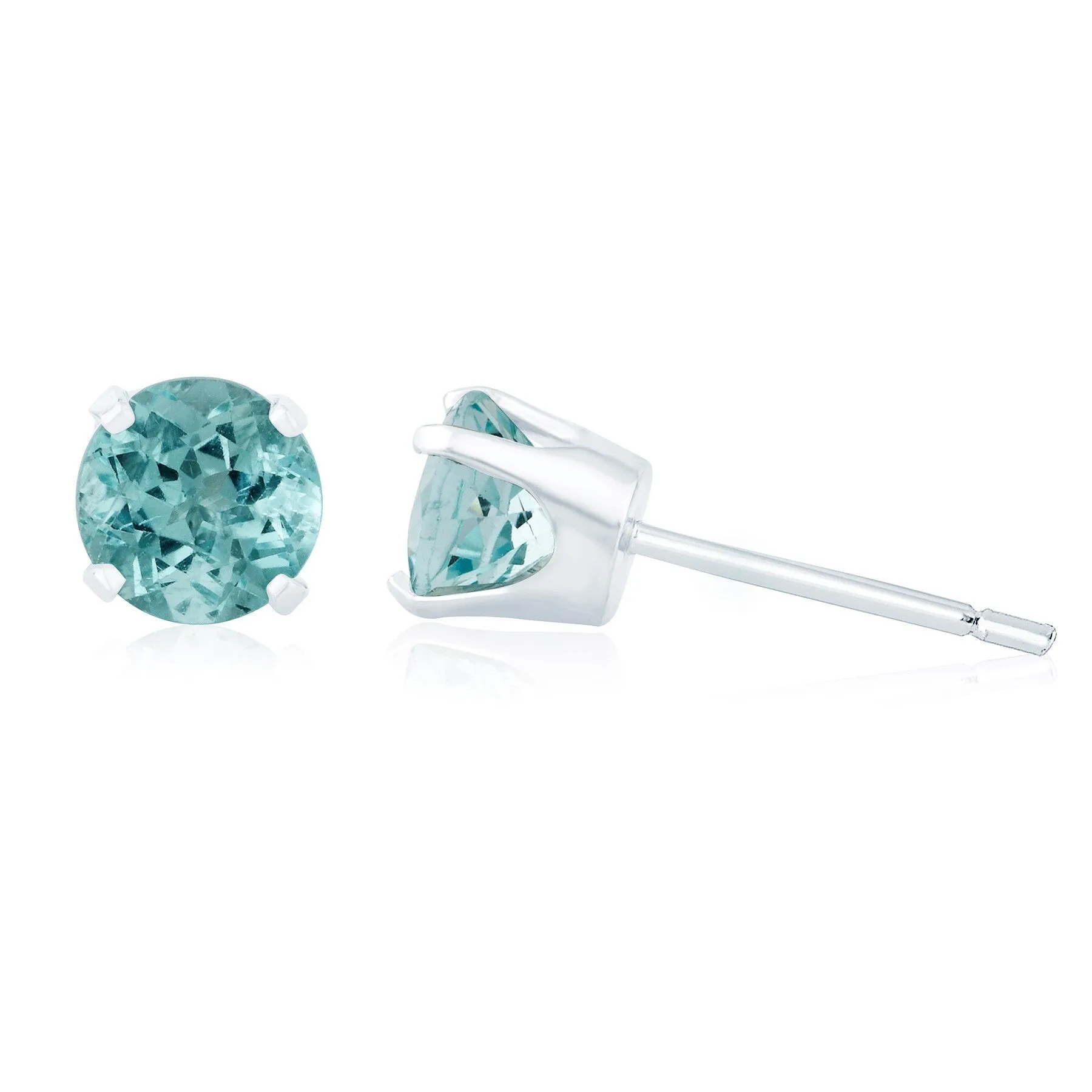 Sterling silver 1.47ct Blue Apatite Stud Earring sold by Zulily product image thumbnail 2