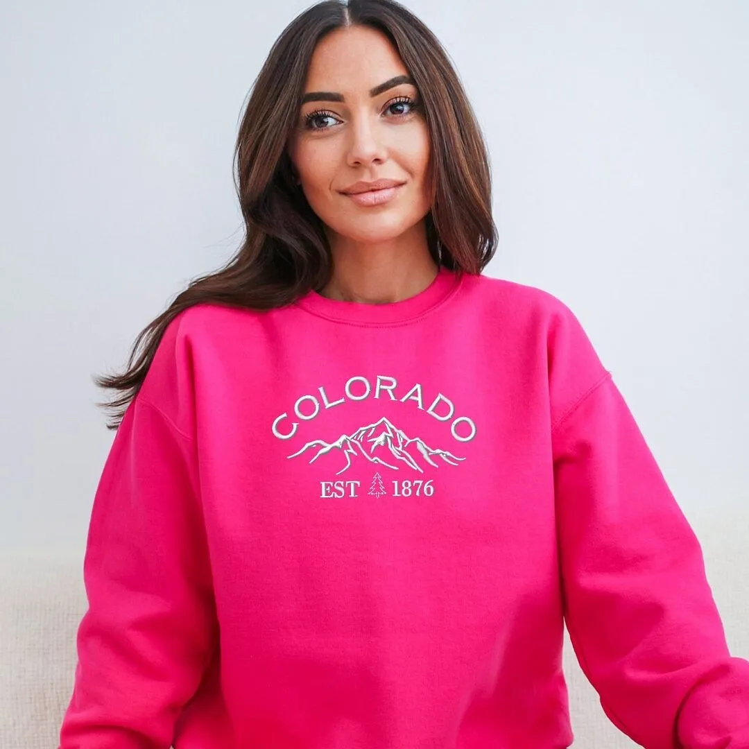 Embroidered Colorado Mountains Graphic Sweatshirt sold by Zulily product image thumbnail 3
