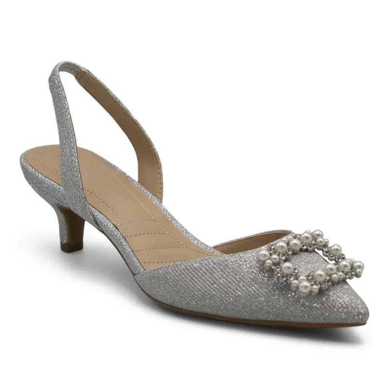 Adrienne Vittadini Suza Sparkle Fabric Dress Shoe sold by Zulily