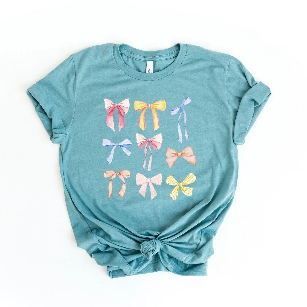 Coquette Bow Chart Short Sleeve Crewnneck Tee sold by Zulily product image thumbnail 4