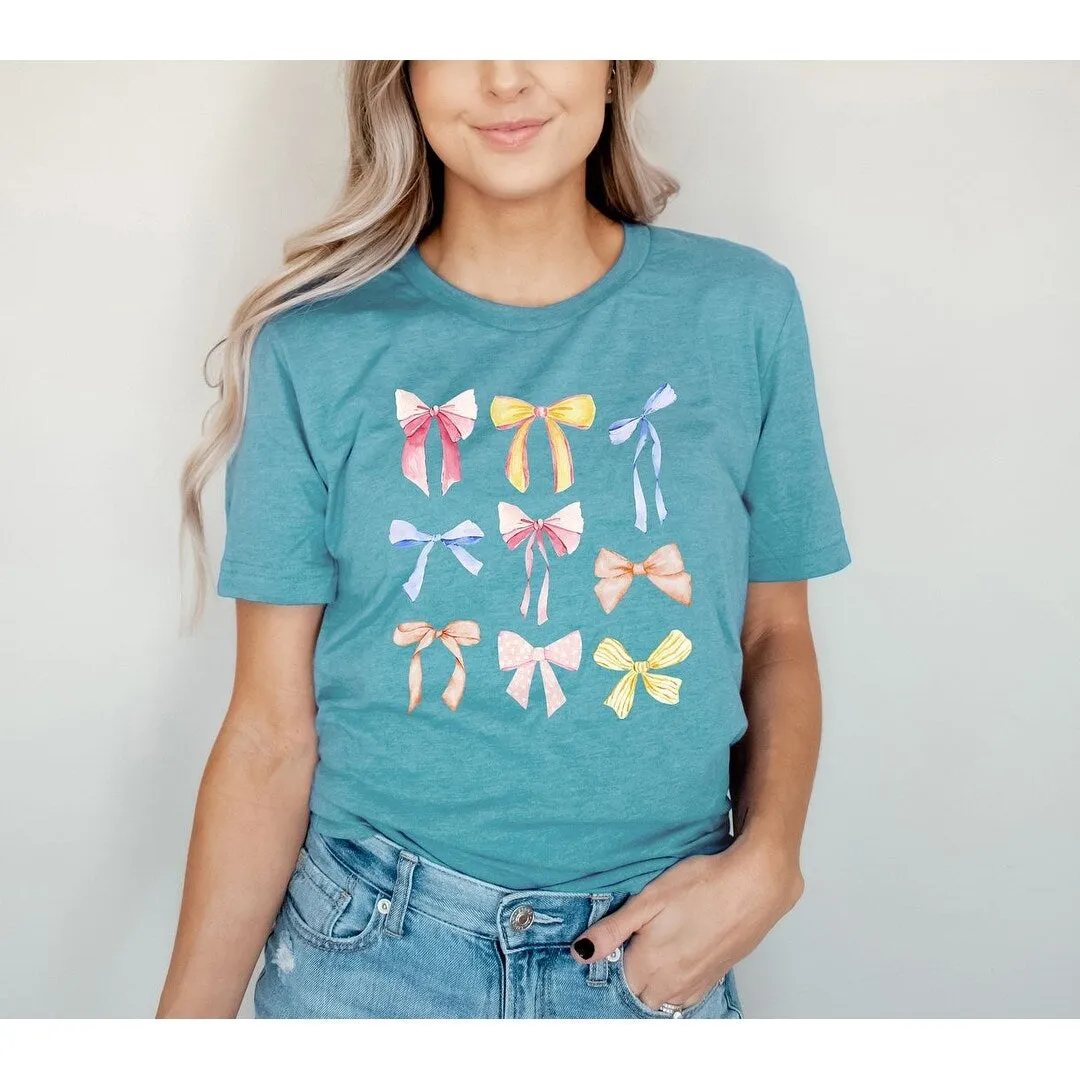 Coquette Bow Chart Short Sleeve Crewnneck Tee sold by Zulily product image thumbnail 2