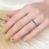 Sterling Silver 1.75CT Natural London Blue Topaz and White Topaz Vintage Ring sold by Zulily