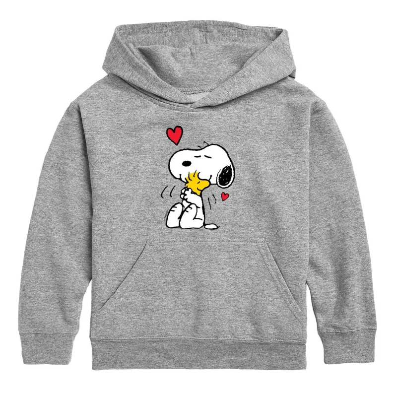 Boys Peanuts Snoopy Woodstock Heart Hoodie sold by Zulily