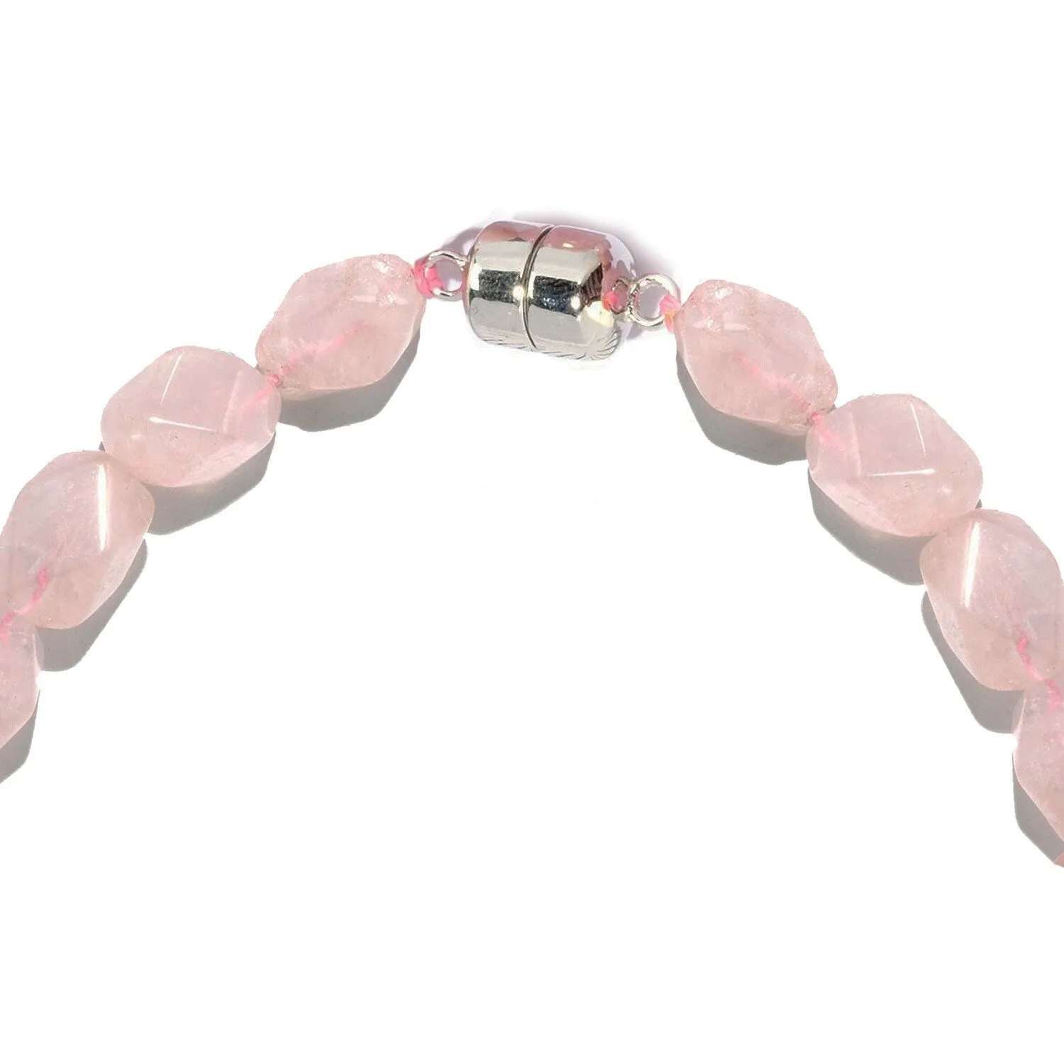 Sterling Silver Rose Quartz 20 inch Necklace sold by Zulily