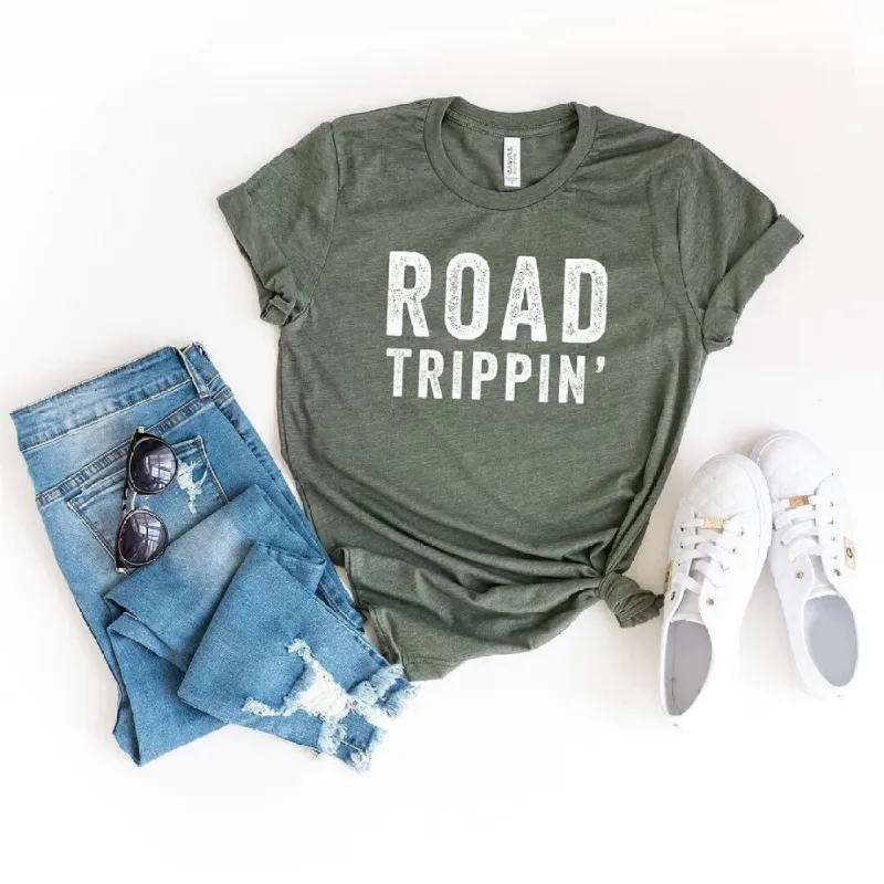 Road Trippin' Short Sleeve Crewnneck Tee sold by Zulily