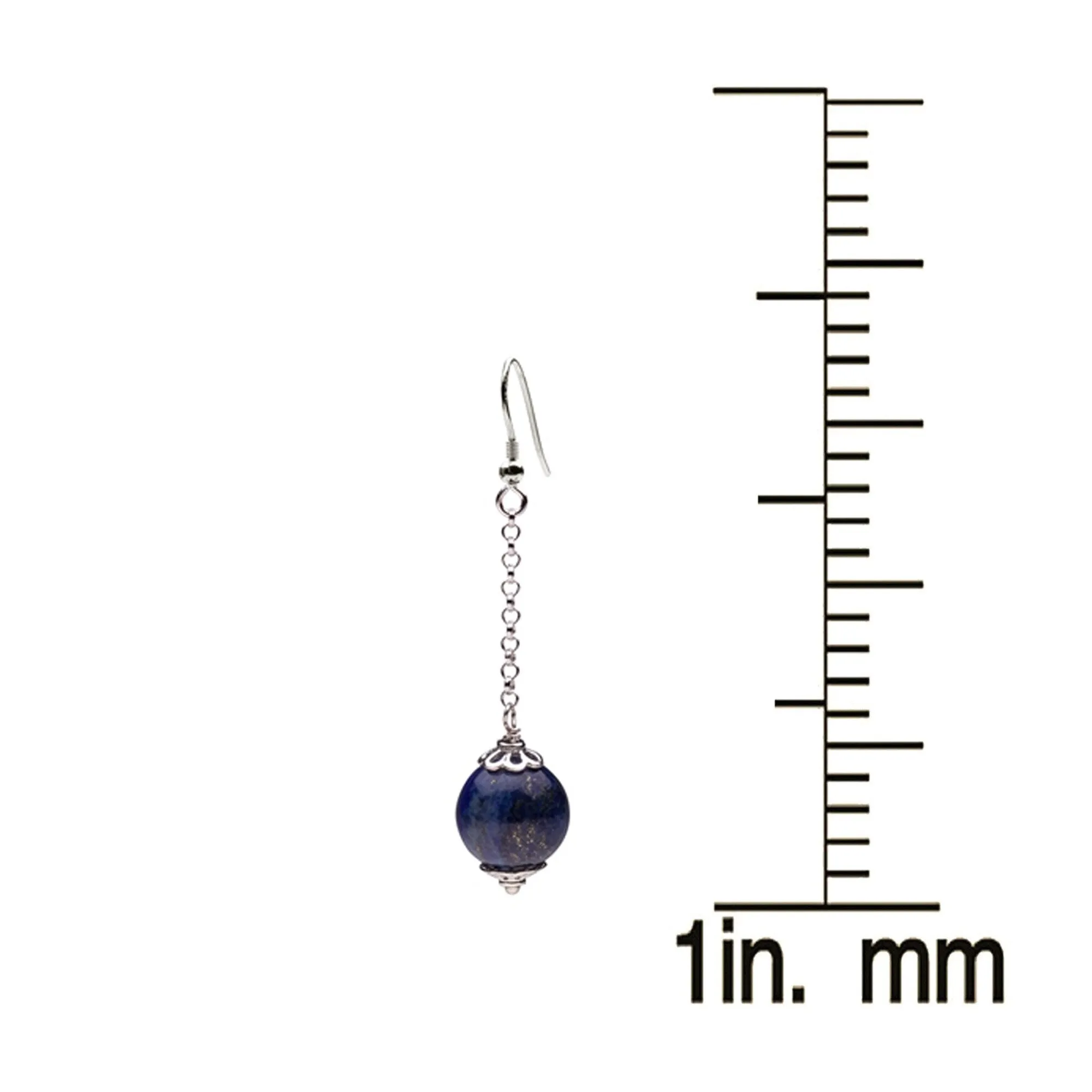 Sterling Silver with Natural Lapis Dangle Earring sold by Zulily product image thumbnail 3