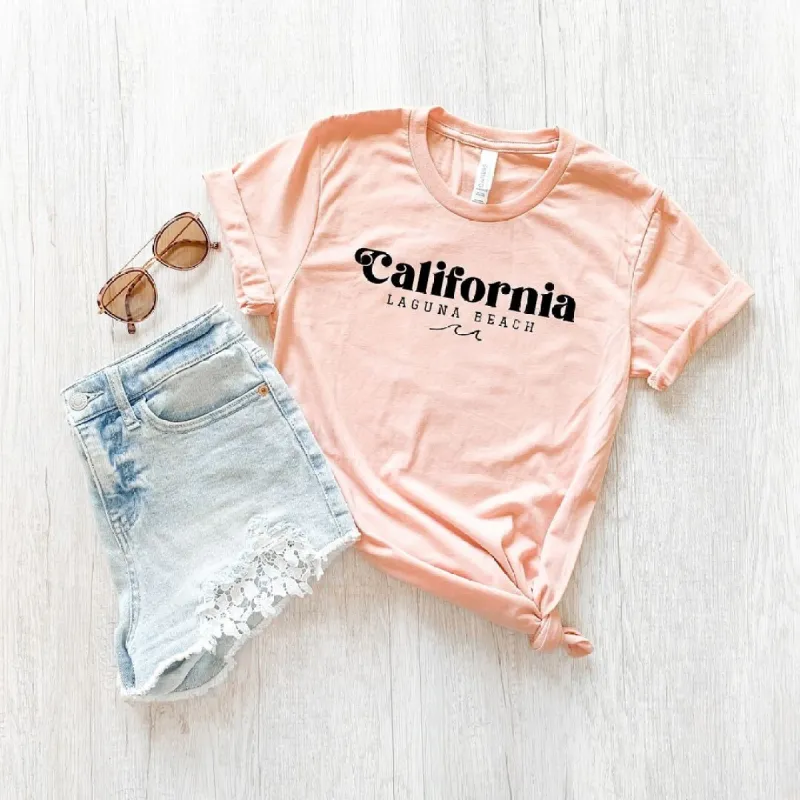 California Laguna Beach Short Sleeve Crewnneck Tee sold by Zulily