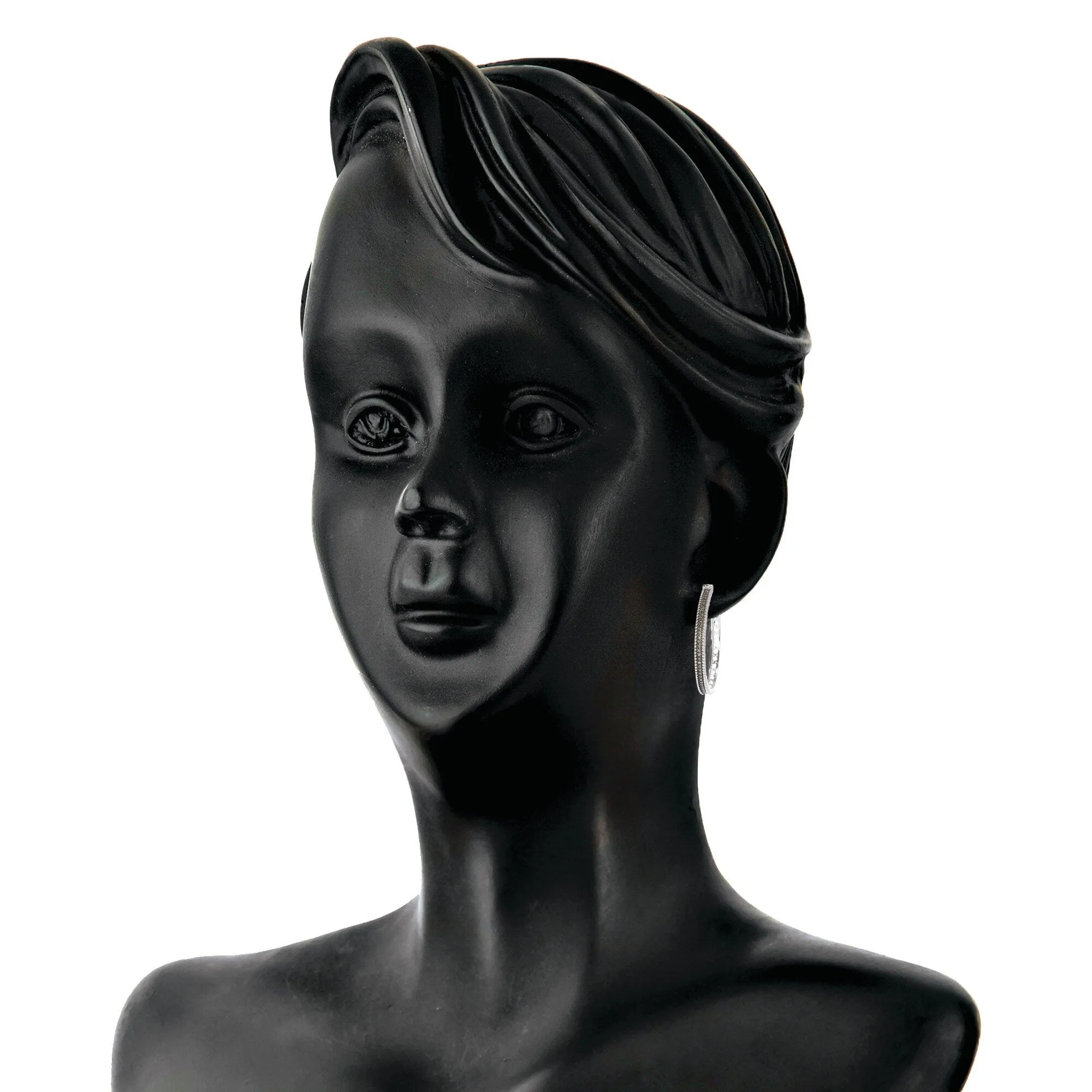 Sterling Silver 0.50 CTTW Natural Red Diamond Hoop Earrings sold by Zulily product image thumbnail 3