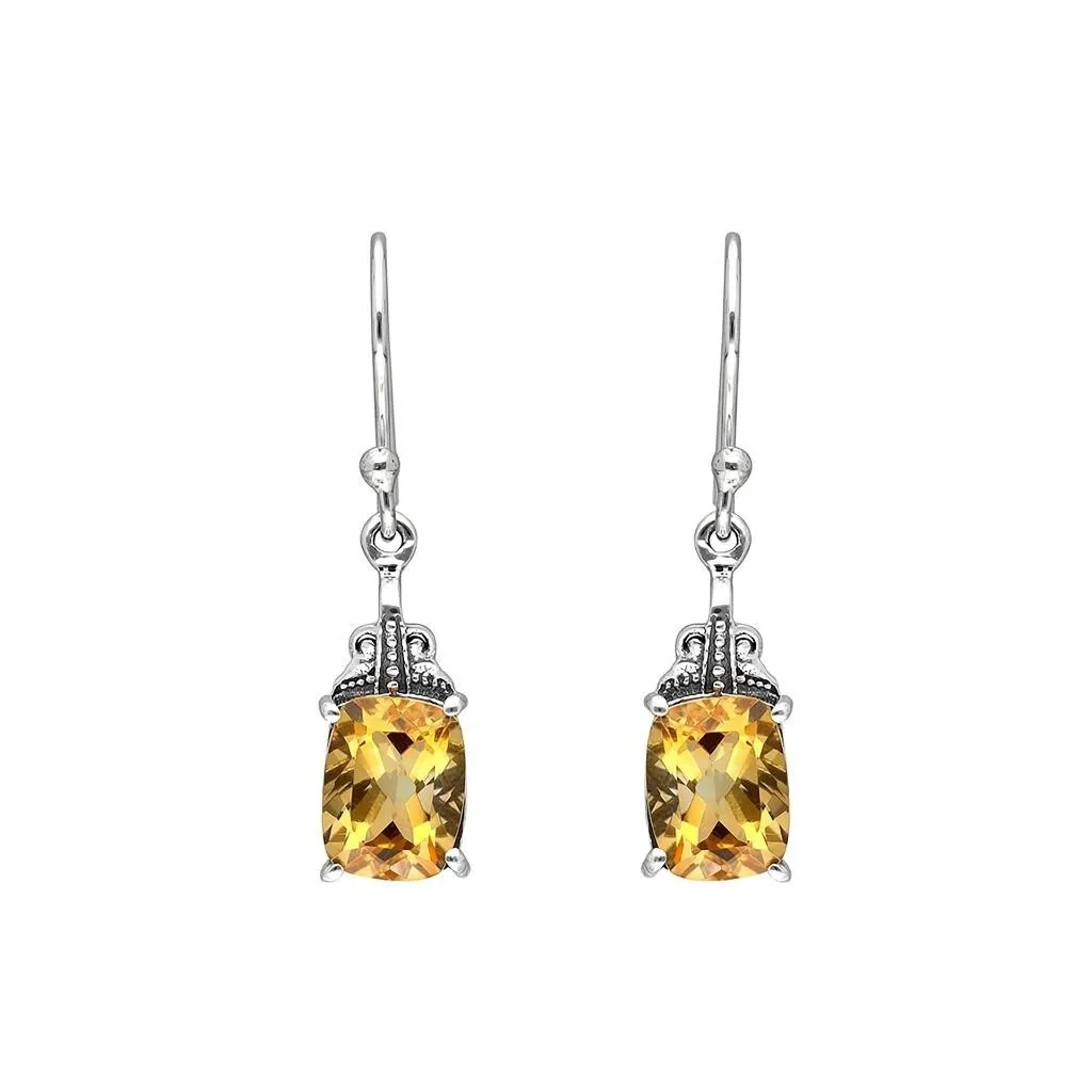 YS Gems Sterling Silver Citrine Gemstone Dangle Earring - 0.28 x 1.22 sold by Zulily
