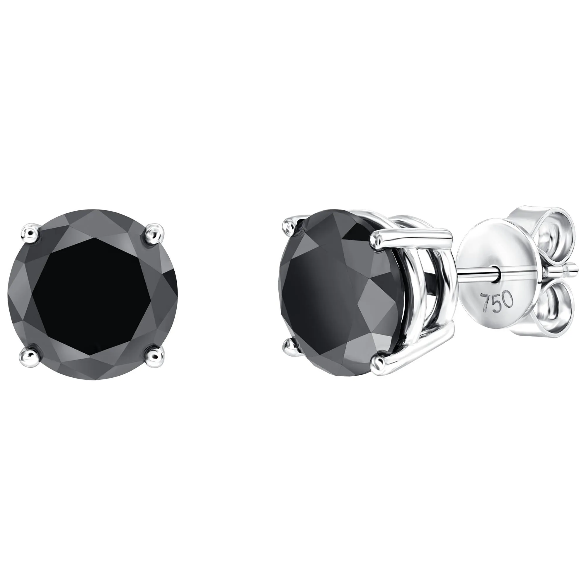Set of Two Sterling Silver with Freshwater Pearl and Black Spinel Stud Earring sold by Zulily product image thumbnail 3