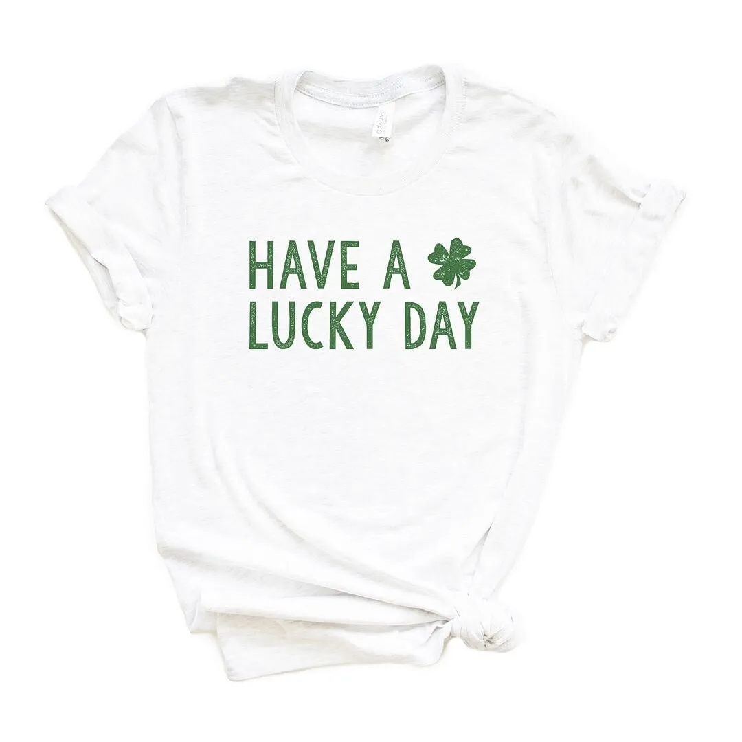 Have A Lucky Day Clover Short Sleeve Crewnneck Tee sold by Zulily product image thumbnail 2