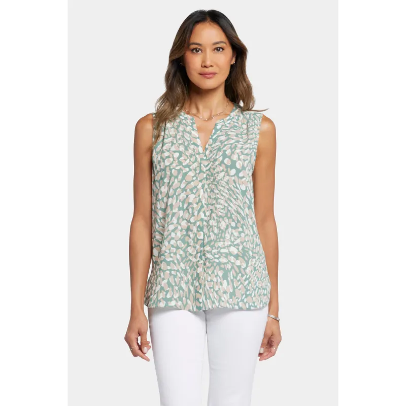 Ladies Petite-Sleeveless Pintuck Blouse sold by Zulily