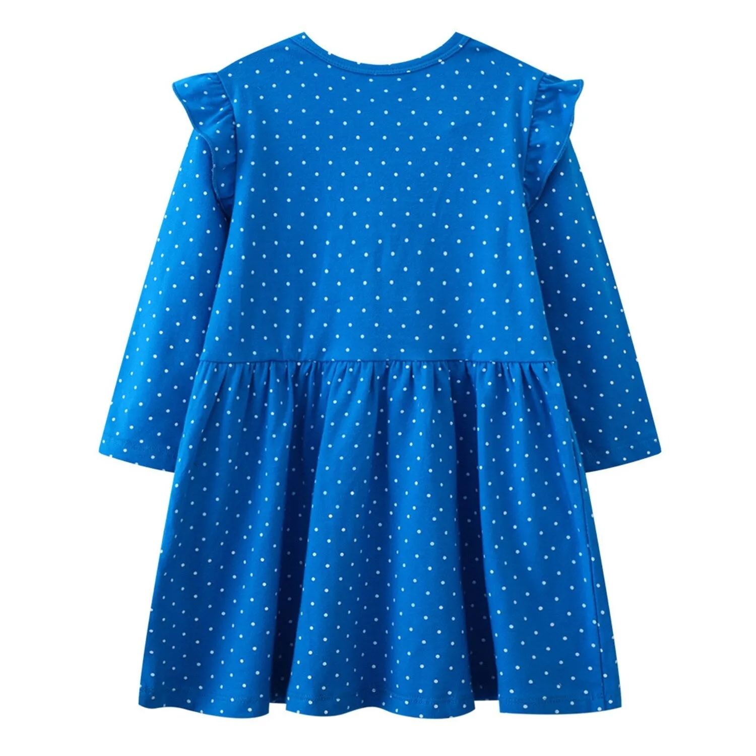 Blue Bird Ruffle-Accent Long-Sleeve Dress sold by Zulily product image thumbnail 2