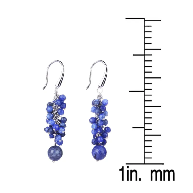 Sterling Silver With Natural Sodalite Dangle Earring sold by Zulily