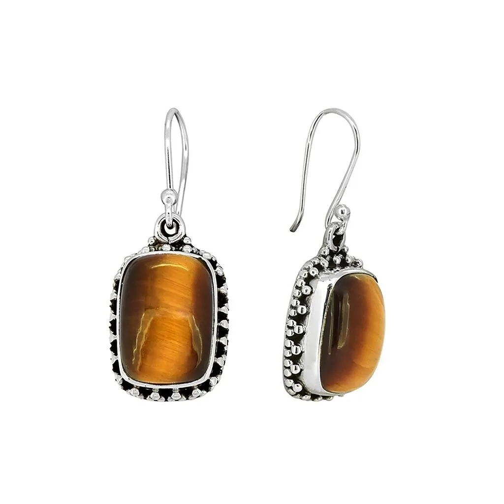 YS Gems Sterling Silver Tiger Eye Gemstone Dangle Earring - 0.51 x 1.3 sold by Zulily product image thumbnail 4