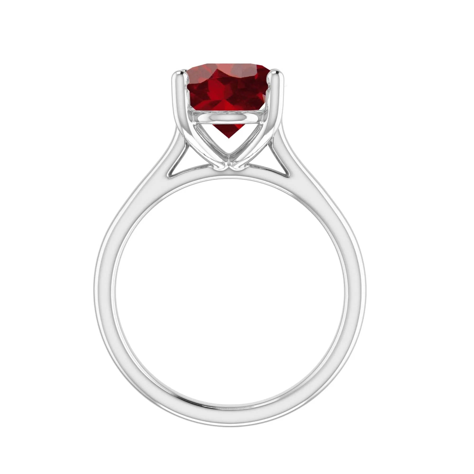 Sterling Silver with Oval Shape 2.60cttw Natural Garnet Solitaire Ring sold by Zulily product image thumbnail 4