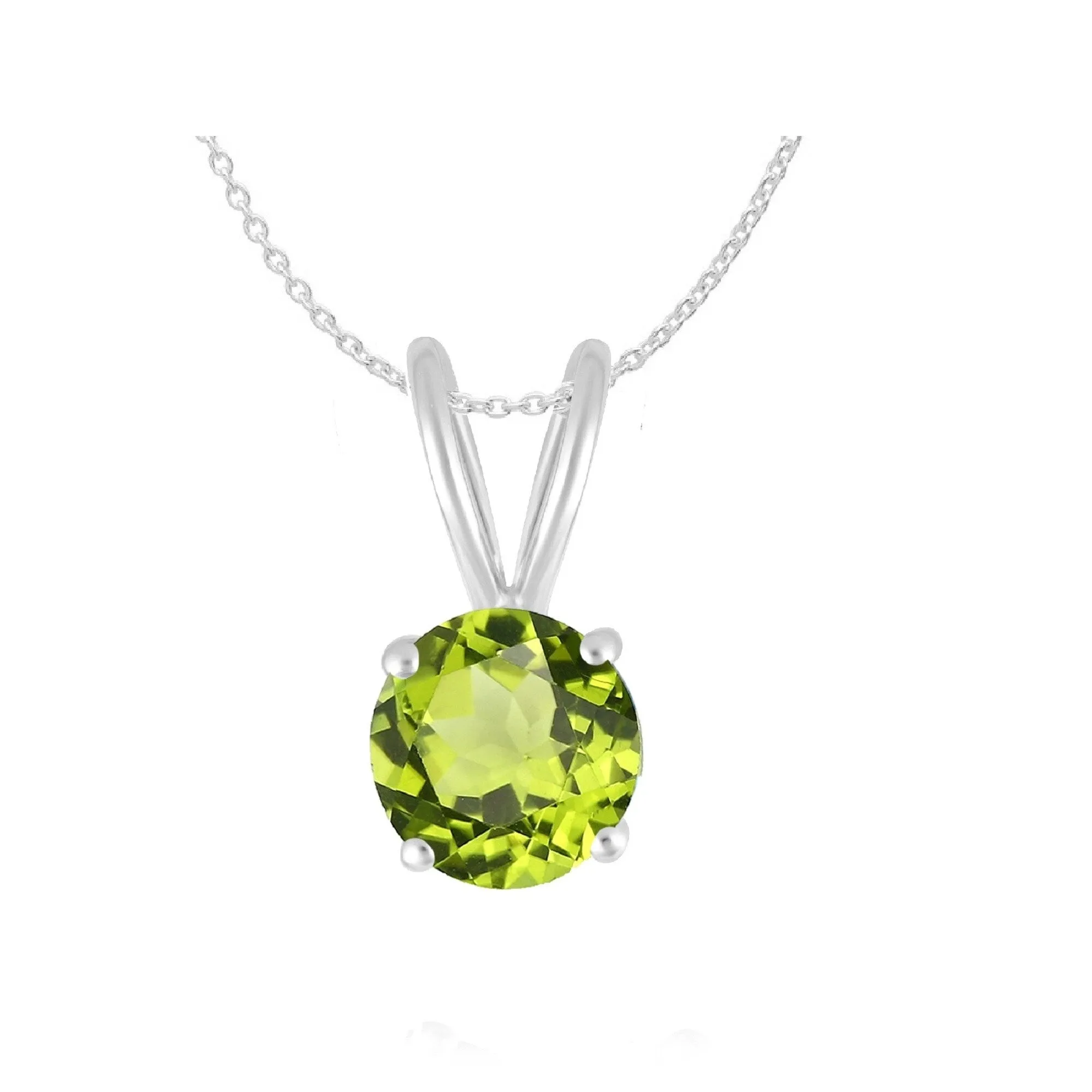 Set of Sterling Silver Pendant and Earring in Natural Peridot with 18" Chain sold by Zulily product image thumbnail 4