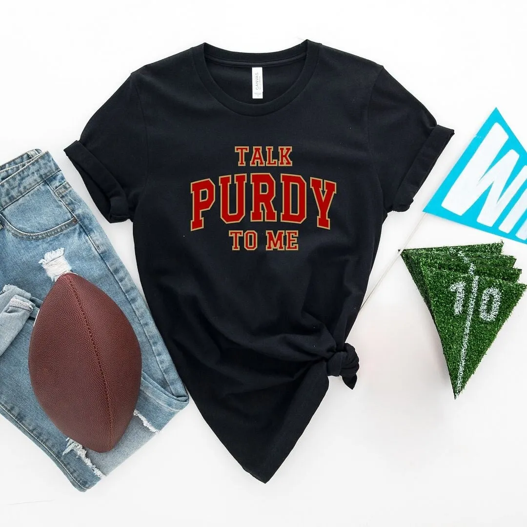 Varsity Talk Purdy To Me Short Sleeve Crewnneck Tee sold by Zulily