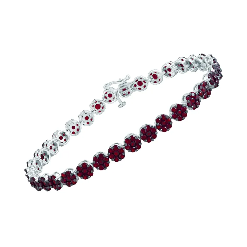 Sterling Silver with Ruby Line Bracelet sold by Zulily