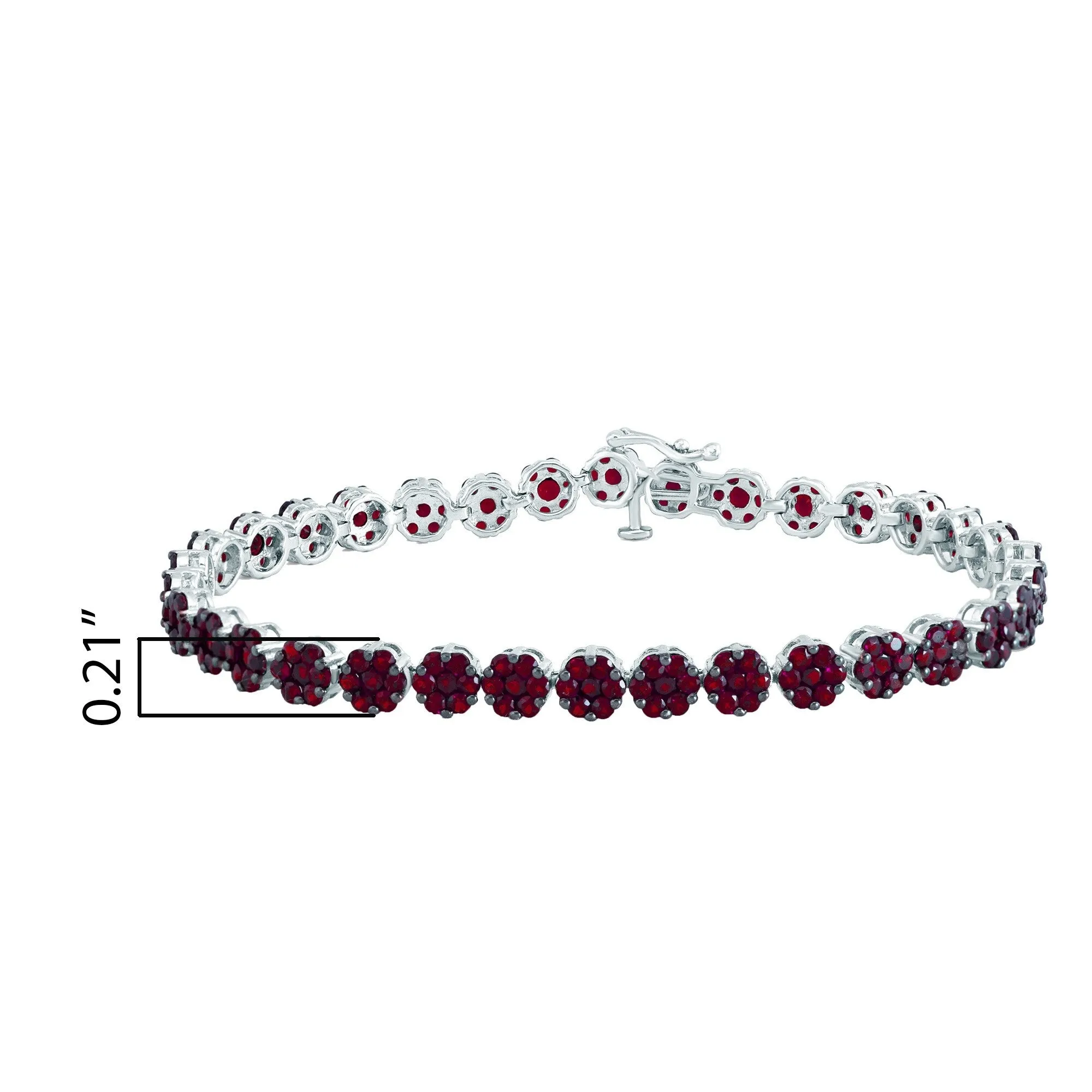 Sterling Silver with Ruby Line Bracelet sold by Zulily product image thumbnail 4